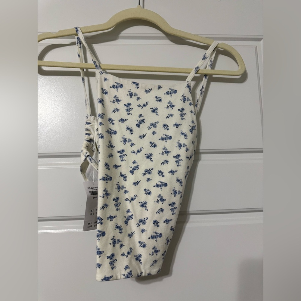 Hollister Blue Floral Spaghetti Strap Dress